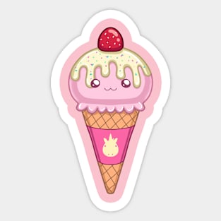 Strawberry Icecream Sticker